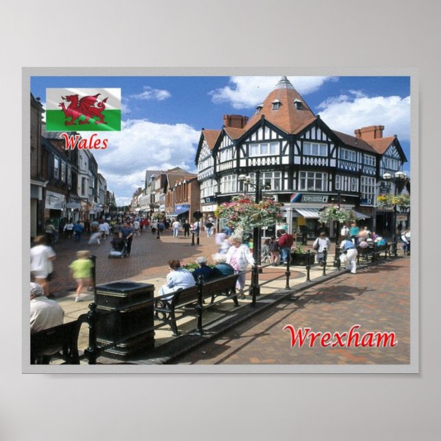 Póster Gales - Wrexham - (Frente)