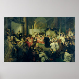 Póster Galilei ante el Consejo, 1861