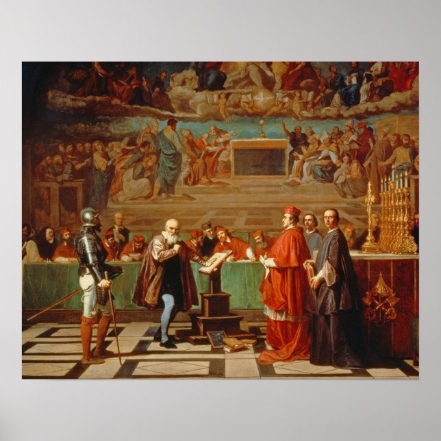 Póster Galileo Galilei (1564-1642) ante los miembros del (Frente)