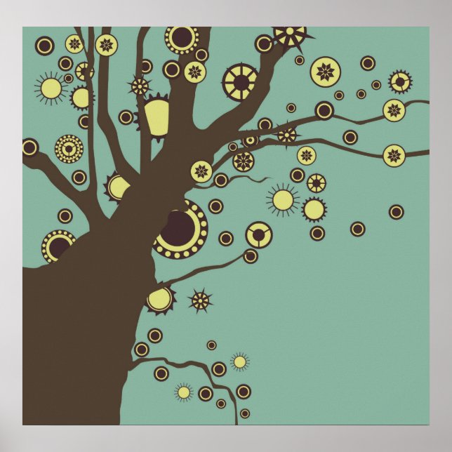 Póster GALINA el Poster del árbol (Frente)