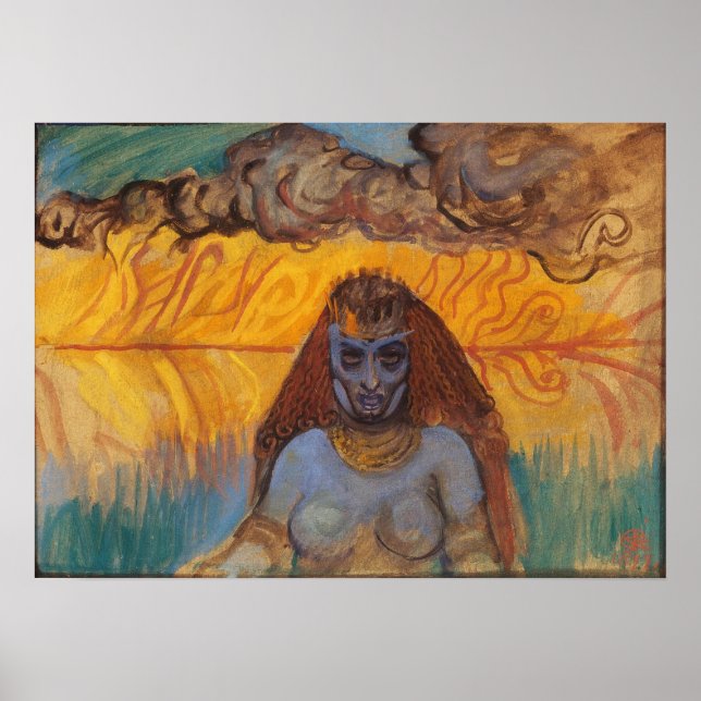 Póster Gallen-Kallela - Babilonia (Cuerpo Superior) (Frente)