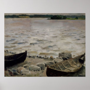 Póster Gallen-Kallela - Barcos En La Costa