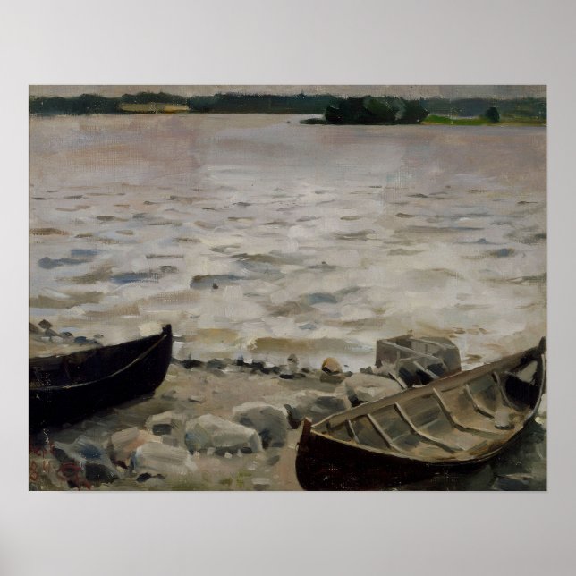 Póster Gallen-Kallela - Barcos En La Costa (Frente)