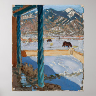 Póster Gallen-Kallela - Casa de Taos a la luz del sol