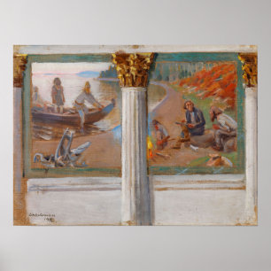 Póster Gallen-Kallela - Esquemas De Lonnrot Y Poesía