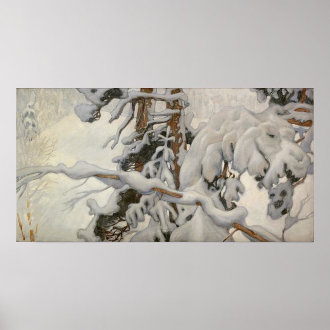 Póster Gallen-Kallela - Estudio De Invierno Para El Jusel (Frente)