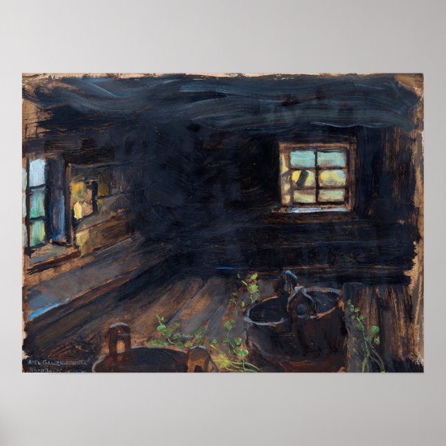 Póster Gallen-Kallela - Interior Sauna (Frente)