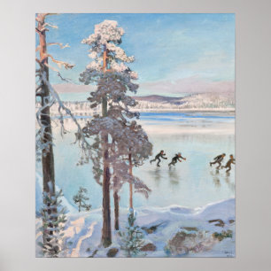 Póster Gallen-Kallela Kalela Scaters Luistelijat CC0814