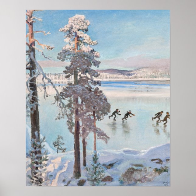 Póster Gallen-Kallela Kalela Scaters Luistelijat CC0814 (Frente)