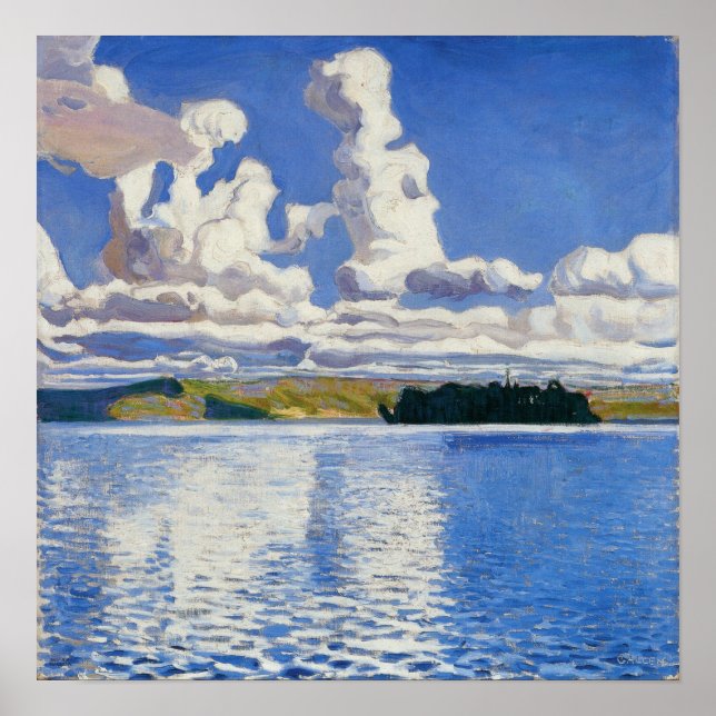 Póster Gallen-Kallela - Torres de nubes 1904 (Frente)