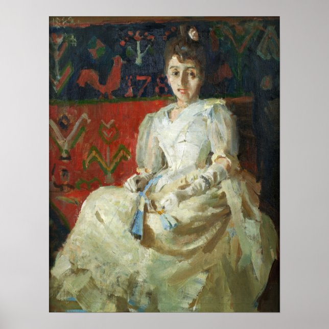 Póster Gallen-Kallela - Una Mujer En Un Torbellino (Frente)