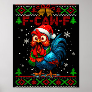 Póster Gallero Divertido Gallina Gracioso Domador de Gall
