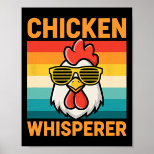 Póster Gallero Retro Vibraciones de Gallo 