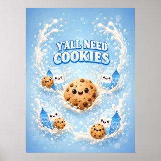 Póster Galleta Adorable Kawaii Dulce Estado de Ánimo