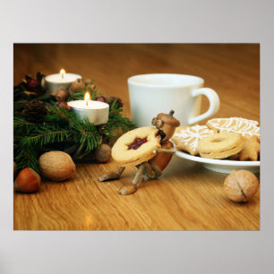 Póster Galleta de los elfos de maíz - poster de Navidades