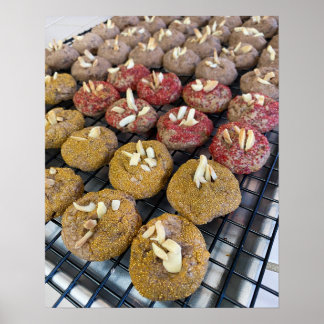 Póster Galletas de almendras de chocolate