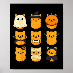 Póster Galletas de gatito de Halloween Pun de comida Aman