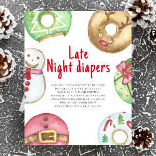 Póster Galletas de invierno para baby shower Pañales de n