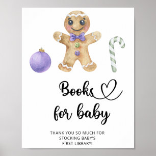 Póster Galletas de jengibre con acuarela - libros para be