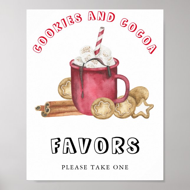 Póster Galletas de jengibre con sabores de cacao (Frente)