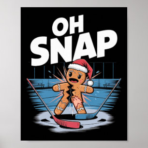 Póster Galletas de Navidad de Hockey sobre Hielo