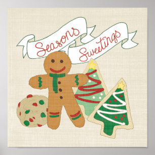 Póster Galletas del pan de jengibre de Sweetings el   de