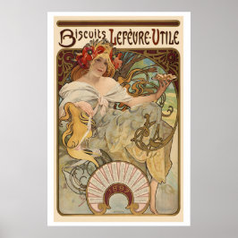 Póster Galletas Lefevre-Utile 1897 Publicidad Antigua