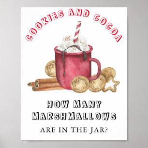 Póster Galletas y cacao Adivina cuántas MALLOW