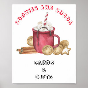 Póster Galletas y cacao - tarjetas y regalos para baby sh