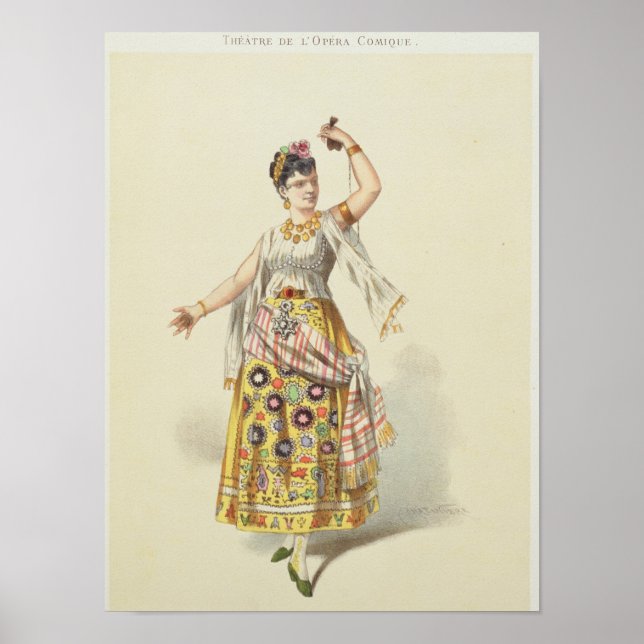 Póster Galli Marie en el papel de Carmen (Frente)