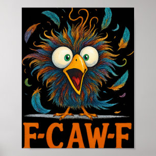 Póster Gallina Ave de Corral Pollito Divertido Desordenad
