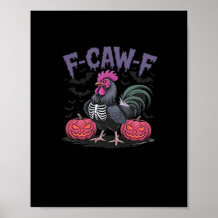 Póster Gallina Divertida Clásica Estilo Simple y Limpio F