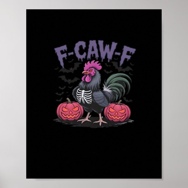 Póster Gallina Divertida Clásica Estilo Simple y Limpio F (Frente)