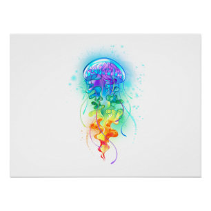Póster Gallito arcoiris