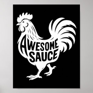 Póster Gallo de Pollo Salsa Impresionante