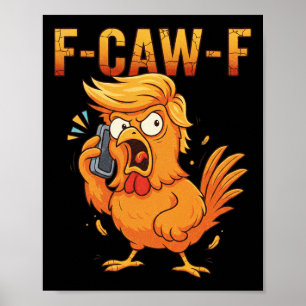 Póster Gallo Meme de humor de pollo divertido cita anti-g