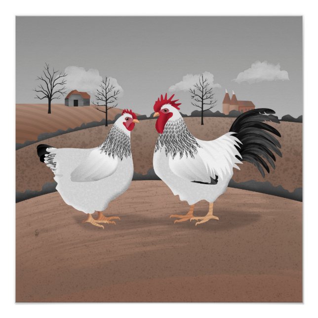 Póster Gallo y gallina (Anverso)