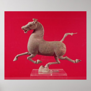 Póster Galloping horse with one Hoof Resting on a