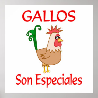 Póster Gallos Son Especiales