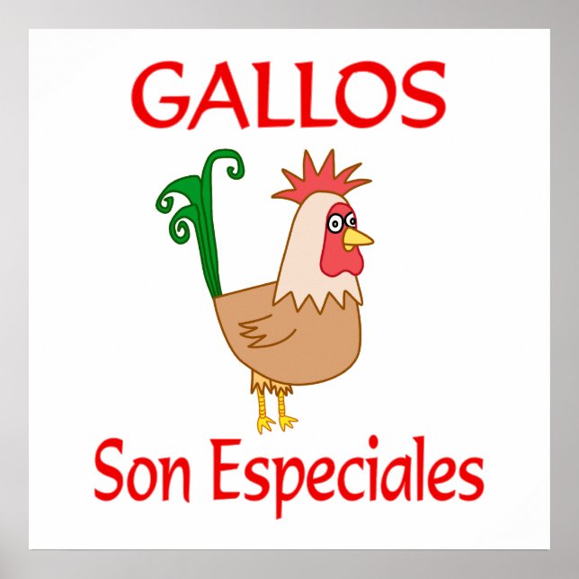 Póster Gallos Son Especiales (Frente)