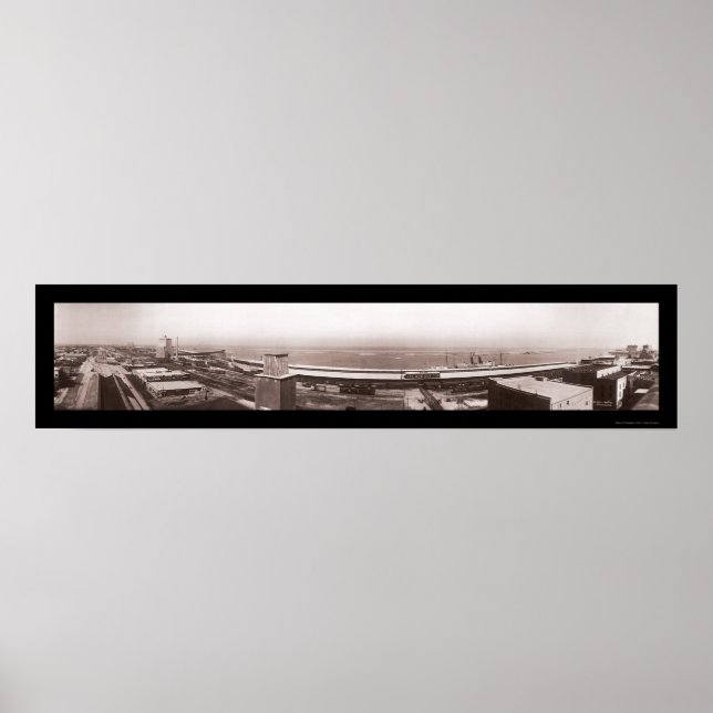 Póster Galveston Bay TX Foto 1910 (Frente)