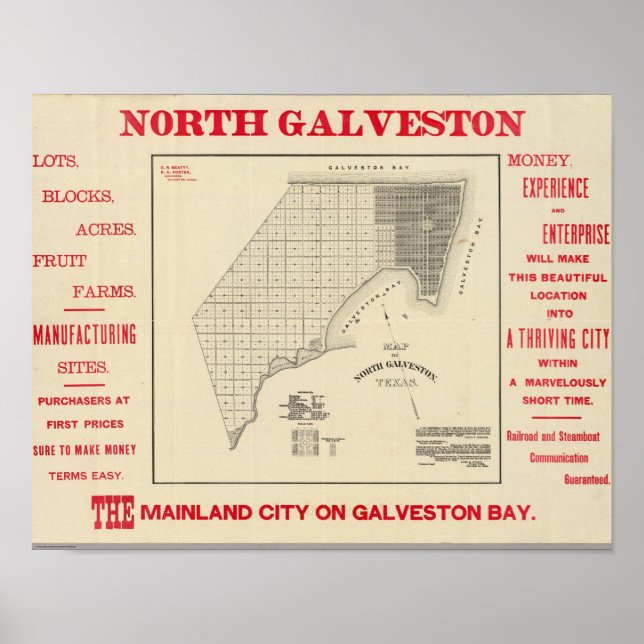 Póster Galveston del Norte (Frente)