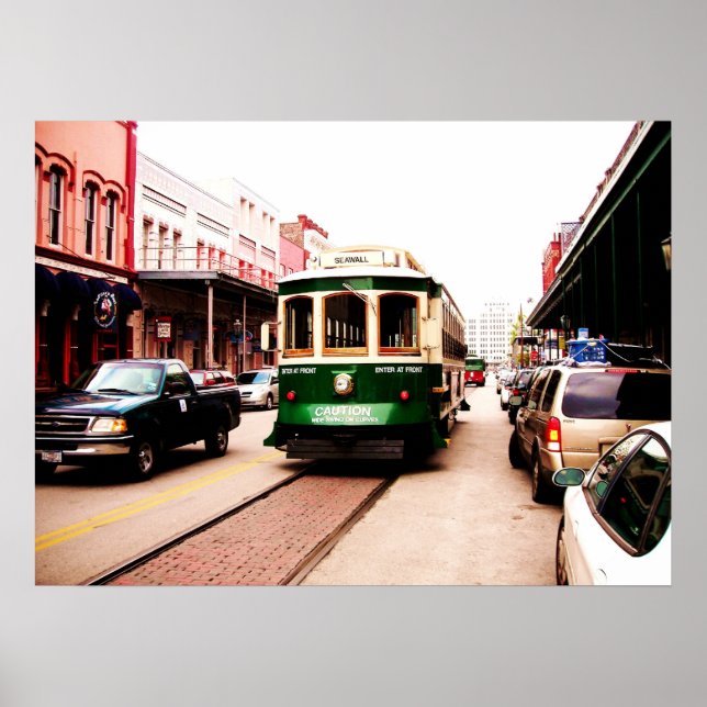 Póster Galveston Trolley 2007 (Frente)