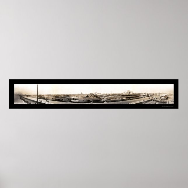 Póster Galveston Waterfront Photo 1909 (Frente)
