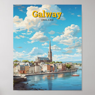 Póster Galway Ireland Vintage Travel