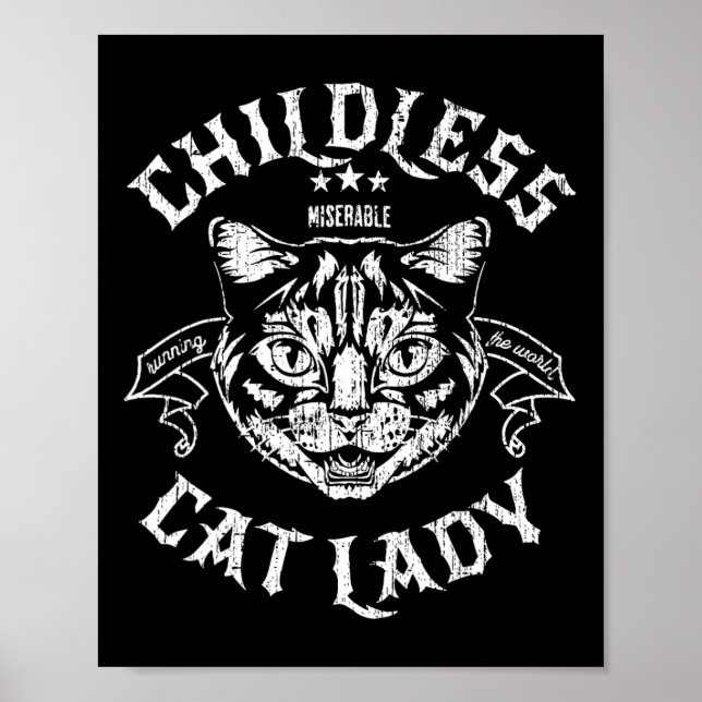 Póster Gama De Gatos Por La Votación Feminista De Kamala  (Frente)