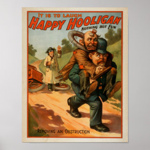 Póster Gamberro feliz "es reír" el poster del teatro