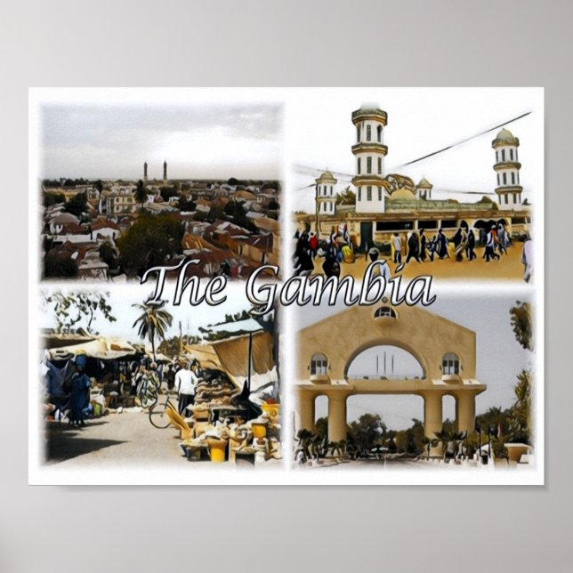 Póster Gambia - Mosaico - (Frente)