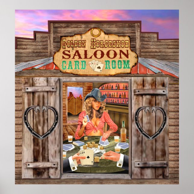 PÓSTER GAMBLIN' COWGIRL (Frente)