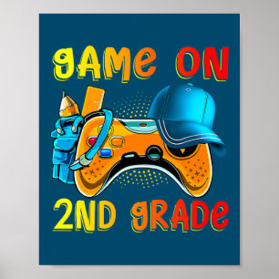 Póster Game On 2nd Grade Back To School 2nd Grade Level